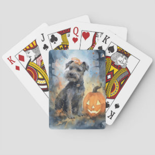 Jeu De Cartes Halloween Chesapeake Bay Terrier Avec Citrouilles