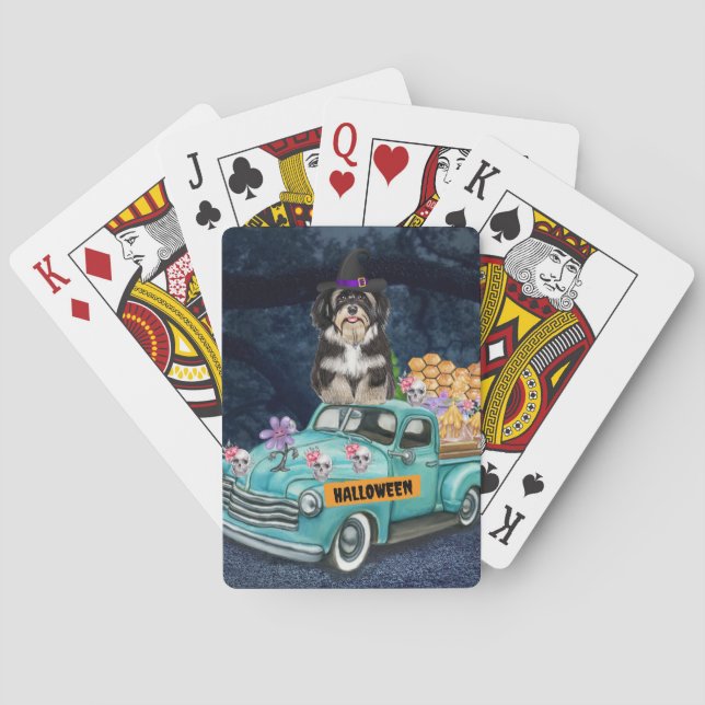 Jeu De Cartes Halloween Chien Havanais Halloween Camion Effrayan (dos)