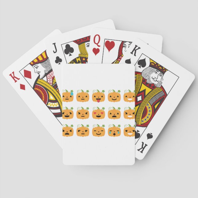 Jeu De Cartes halloween citrouille emojis (dos)