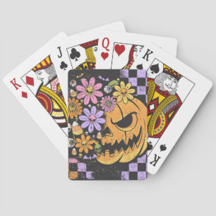 Jeu De Cartes Halloween Citrouille Floral Automne