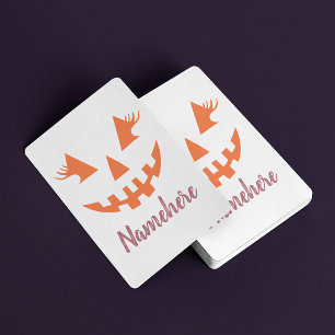 Jeu De Cartes Halloween Citrouille Jack-o'-lantern fille personn