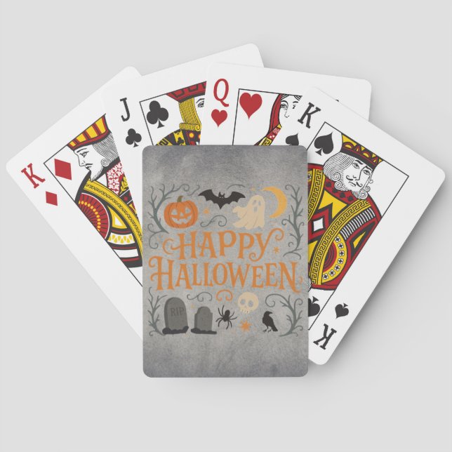 Jeu De Cartes Halloween classique et vintage (dos)