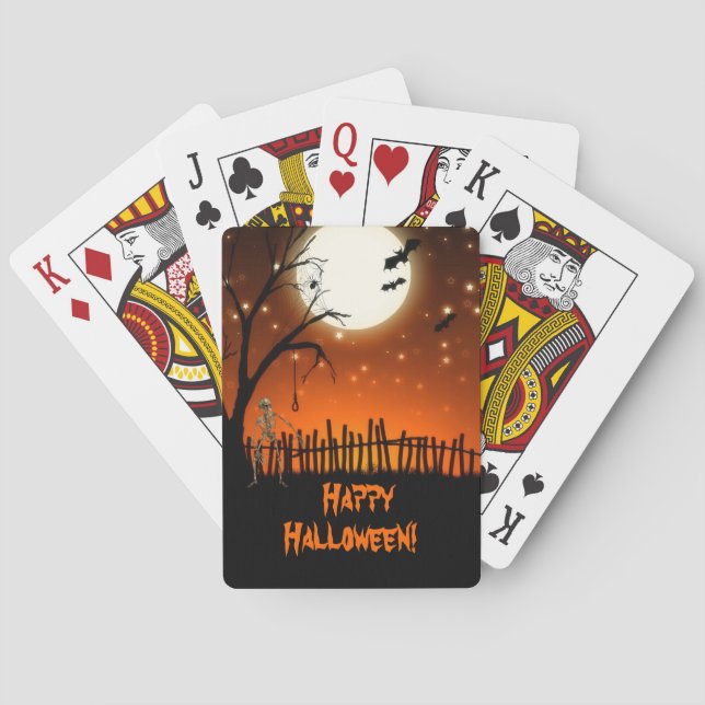 Jeu De Cartes Halloween déplaisant et effrayant (dos)