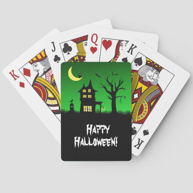 Jeu De Cartes Halloween éffrayant Haunted House (dos)