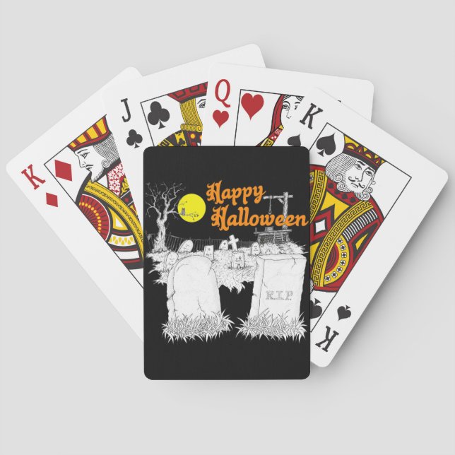 Jeu De Cartes halloween graveyard (dos)