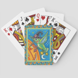 JEU DE CARTES HALLOWEEN HUMMINGBIRD & JACK-O'-LANTERN WHIMSY