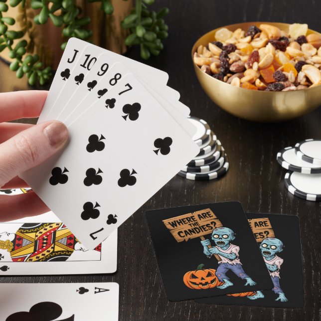Jeu De Cartes Halloween Humour Zombie Bonbons (In Situ)