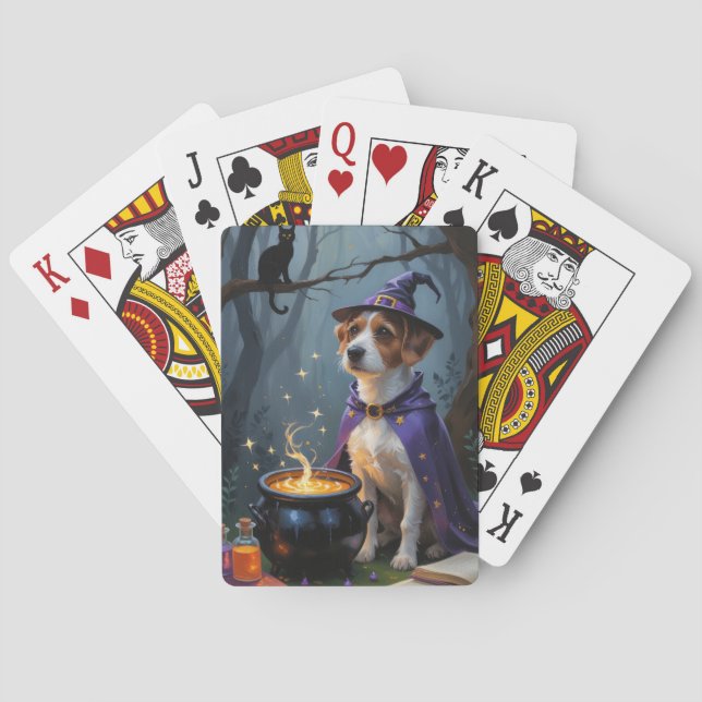 Jeu De Cartes Halloween lunaire de Chesapeake Bay Terrier (dos)