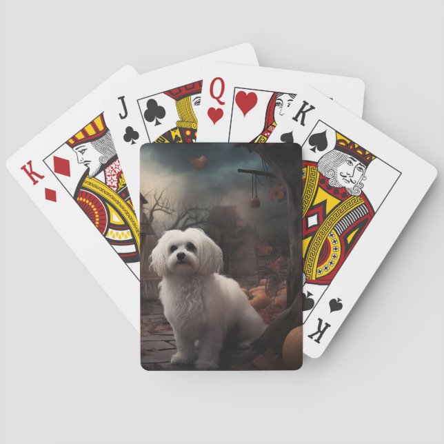 Jeu De Cartes Halloween maltais effrayant (dos)