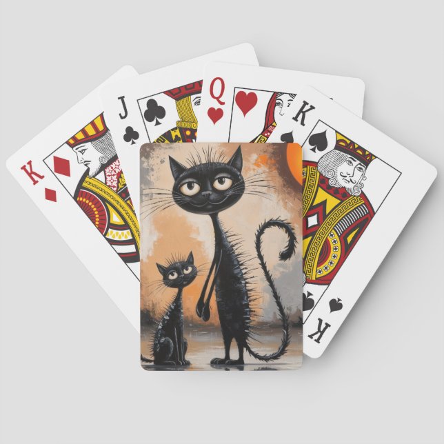 Jeu De Cartes Halloween Petit Chat Gros Chat (dos)