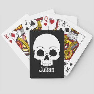 Jeu De Cartes Halloween simple Crâne de jour Nom Éffrayant