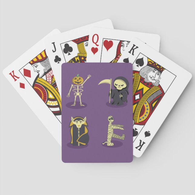 Jeu De Cartes Halloween Squelette Dracula Mummy Griffe Reaper (dos)