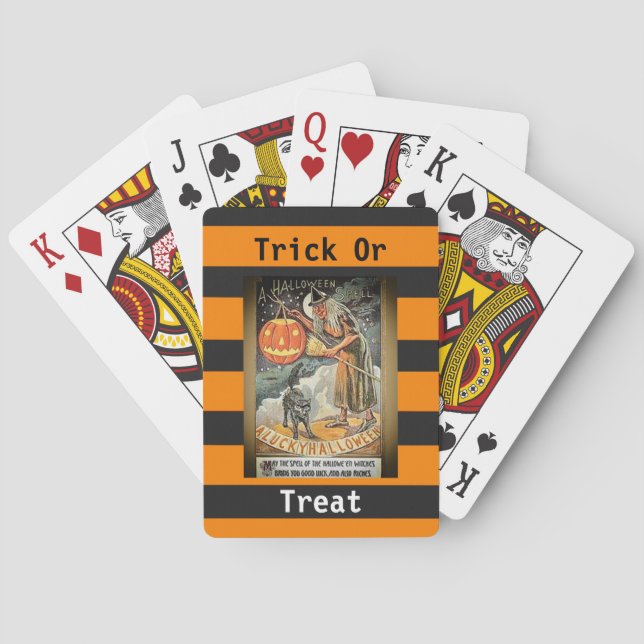 Jeu De Cartes Halloween vintage (dos)
