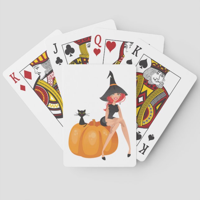 JEU DE CARTES HALLOWEEN WITCH (dos)
