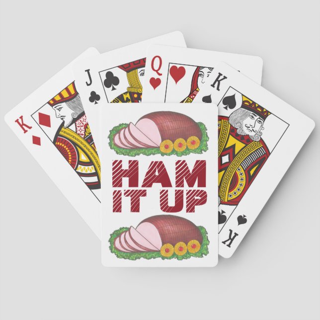 Jeu De Cartes HAM IT UP Noël Pâques coupé Jambon de fête (dos)