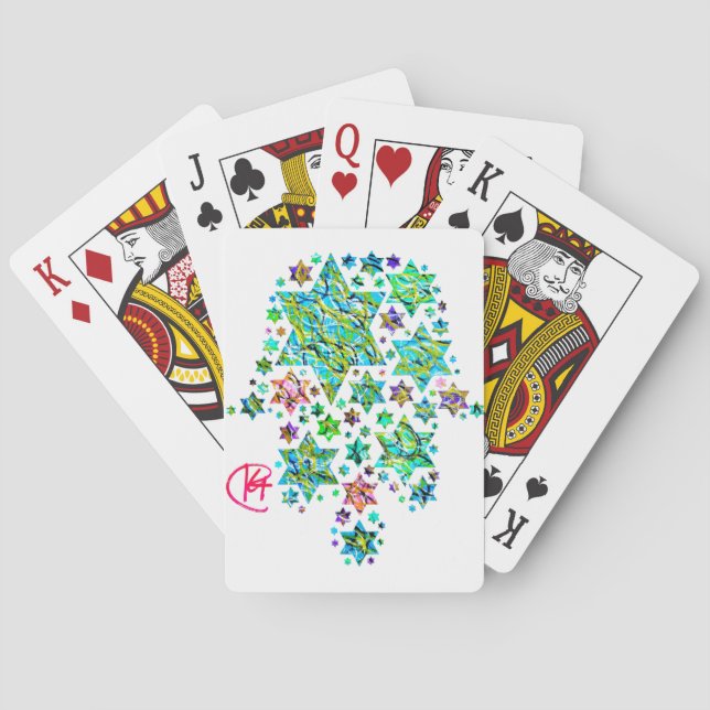 Jeu De Cartes Hamsa of Jewish Stars Art (dos)
