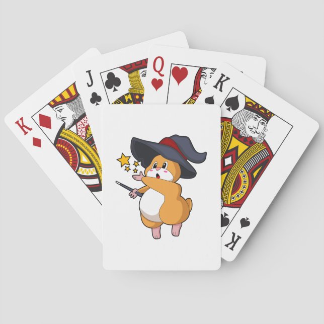 Jeu De Cartes Hamster as Wizard with Magic mur (dos)