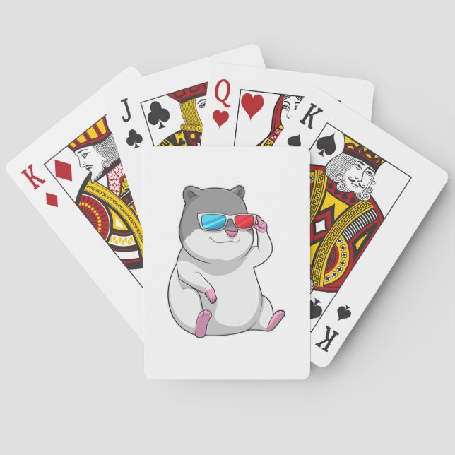 Jeu De Cartes Hamster avec lunettes (dos)