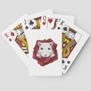 Jeu De Cartes Hamster avec Rose
