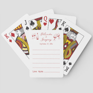Jeu De Cartes Hand Drawn Illustrations Doodle Wedding Guest Book