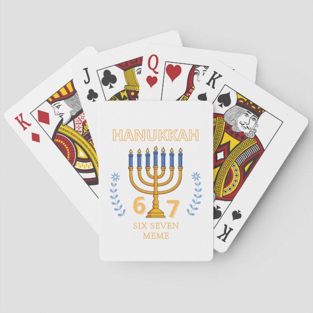 Jeu De Cartes Hanukkah 67 Six Seven Meme (dos)
