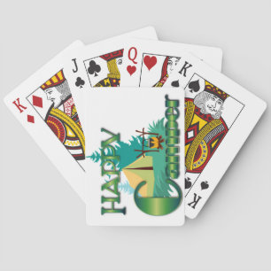Jeu De Cartes Happy Camper jouant sur le pont