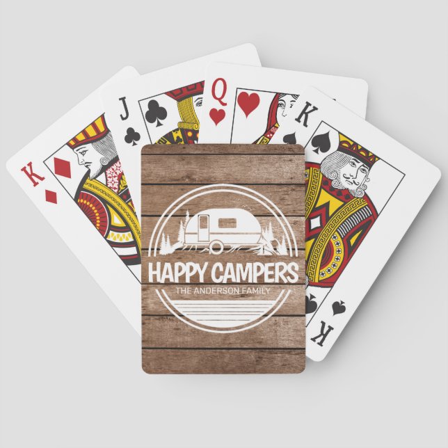 Jeu De Cartes Happy Campers Rustic Wood Camping (dos)