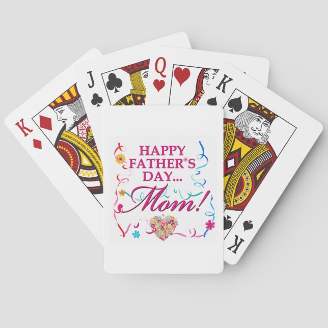 Jeu De Cartes Happy Fathers Day Mom Playing Cards  (dos)