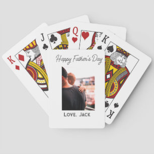 Jeu De Cartes Happy fête des pères photo moderne amour simple pè