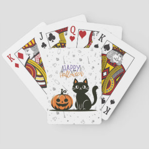 Jeu De Cartes Happy Halloween chat et citrouille