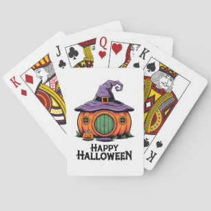 Jeu De Cartes Happy Halloween Citrouille Cottage & Witch Casquet