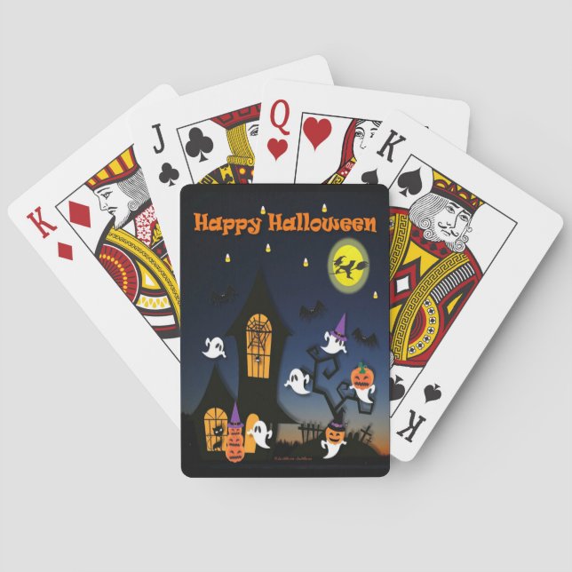 Jeu De Cartes Happy Halloween Haunted House (dos)