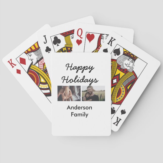 Jeu De Cartes Happy holidays father son Christmas photo family n (dos)