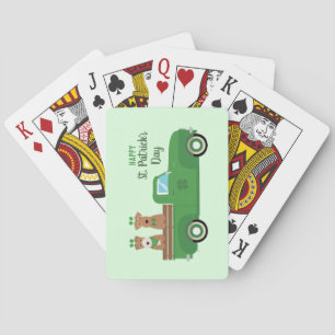Jeu De Cartes Happy Jour de la Saint Patrick Fil Fox Terrier chi