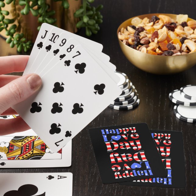 Jeu De Cartes HAPPY LOVE DAY drapeau américain (In Situ)