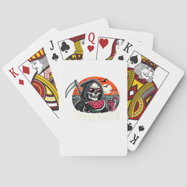 Jeu De Cartes Happy Summerween Grim Reaper Watermelon Summer Hal (dos)