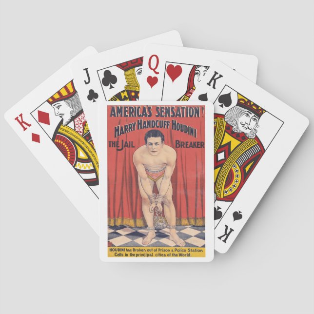 Jeu De Cartes Harry Handcuff Houdini, le dissident de prison 190 (dos)
