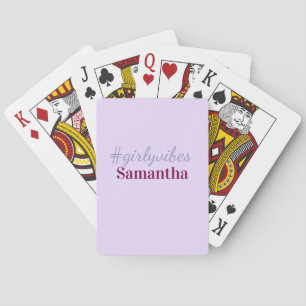 Jeu De Cartes hashtag Girlyvibes rose violet clair vibes féminin