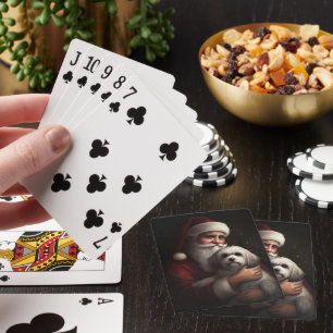 Jeu De Cartes Havanais avec Noël Festif du Père Noël