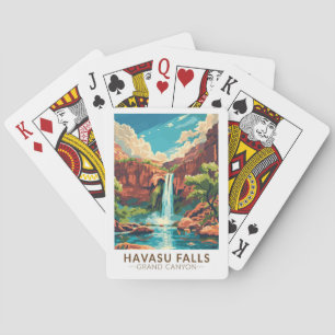 Jeu De Cartes Havasu Falls Grand Canyon Travel Art Vintage