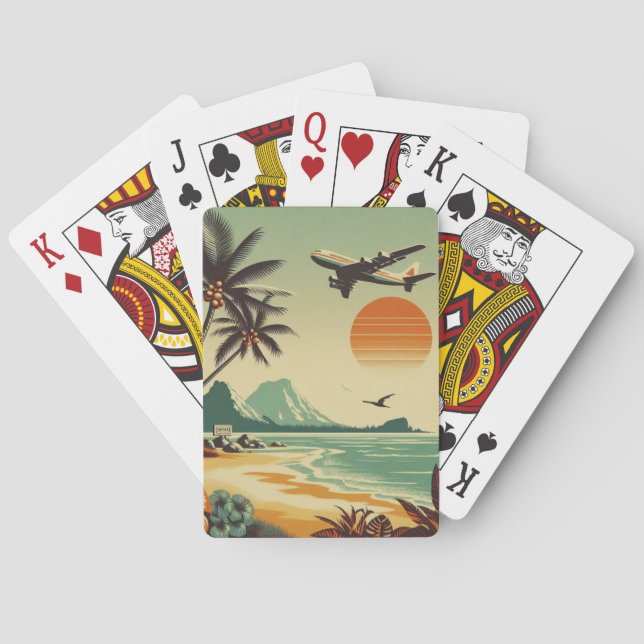 Jeu De Cartes Hawaï vintage/tropical (dos)