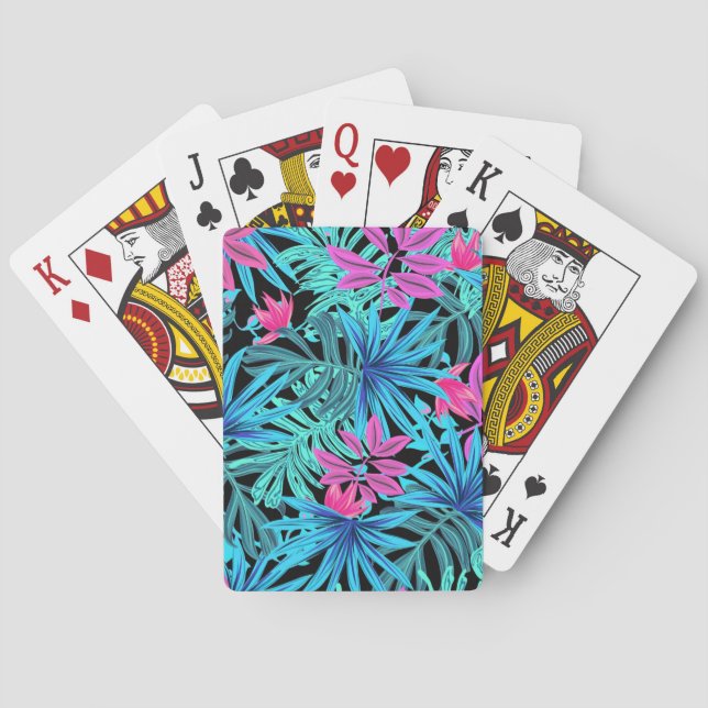 Jeu De Cartes Hawaii Floral Print Cartes de jeu (dos)