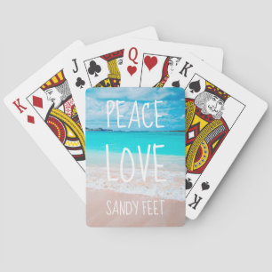 Jeu De Cartes Hawaii Tropical Beach Photo Peace Love Sandy Feet