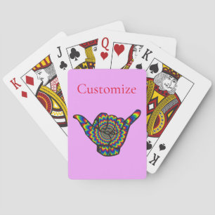 Jeu De Cartes Hawaiian Shaka Psychedelic Thunder_Cove
