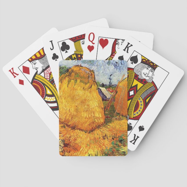 Jeu De Cartes Haystacks en Provence par Van Gogh. (dos)