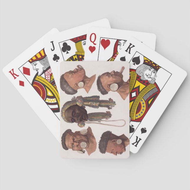 Jeu De Cartes Heads of Botocudos Indians (dos)
