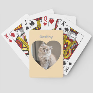 Jeu De Cartes Heart-Shaped Cat Design