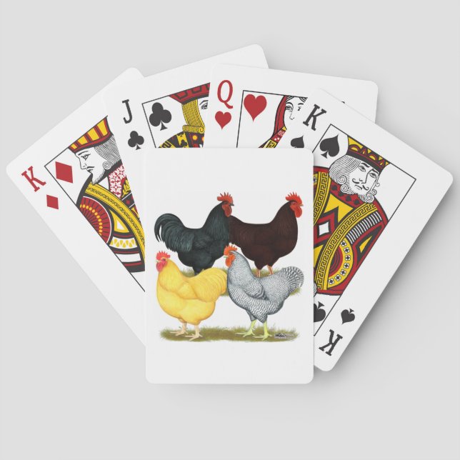 Jeu De Cartes Heavy Rooster Chicken Quartet (dos)