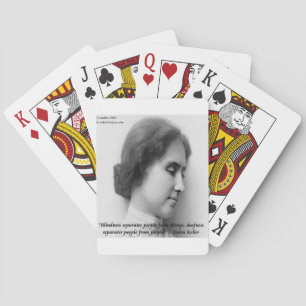 Jeu De Cartes Helen Keller & Célèbre Citation Sourds/Aveugles