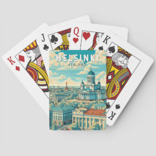 Jeu De Cartes Helsinki Finland Voyage Art Rétro